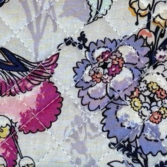 Vera Bradley Mini Cosmetic Bag Hummingbird Park Blue Pink Retired Pattern - Picture 3 of 9